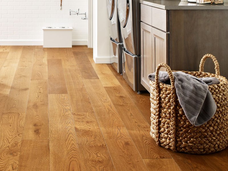 Laundry basket on a floor from Flooring Connection Outlet in San Antonio