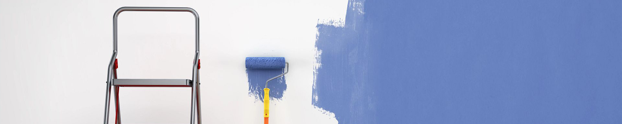 painting walls with blue color